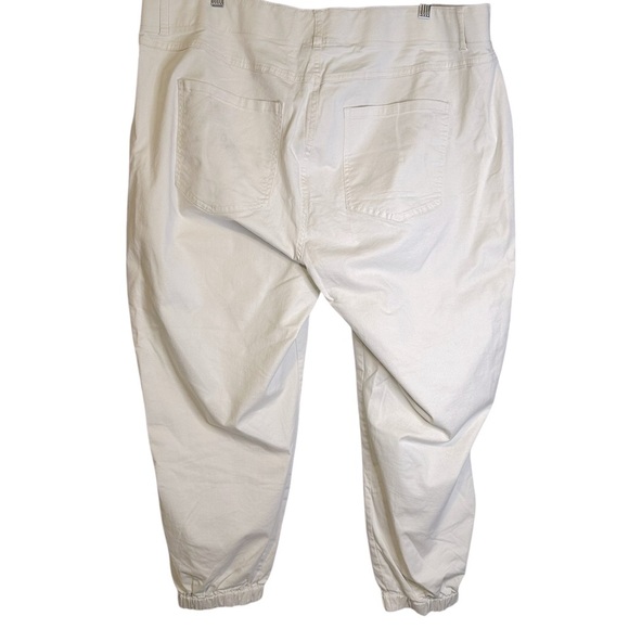 Lane Bryant Floral Embroidered Cream White Ankle Pants Jogger Plus 24 #1092184 - Picture 5 of 10